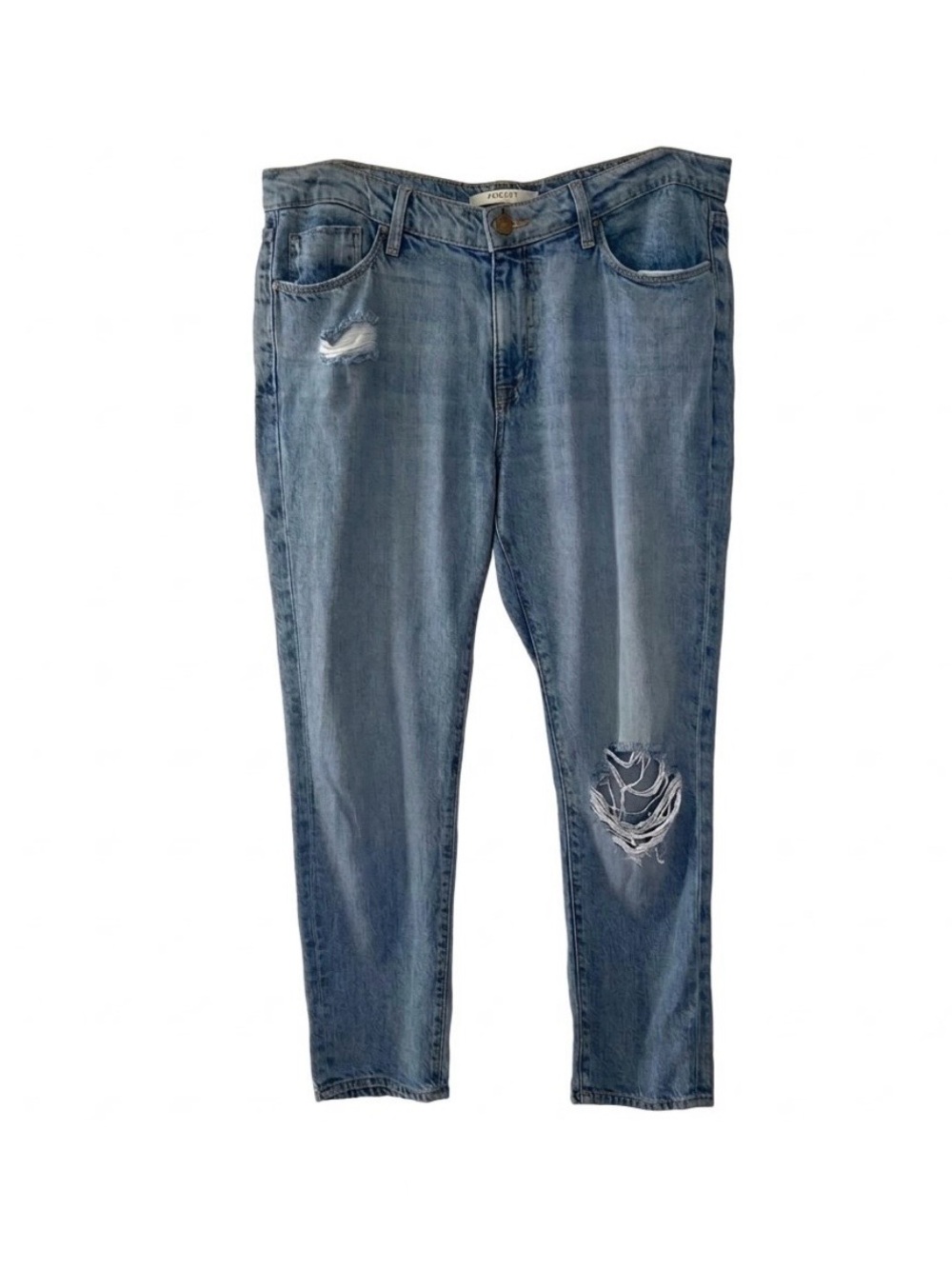 Fidelity Denim Blue Girlfriend Straight Leg Jeans Mid Rise Women’s Size 29 x 28